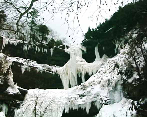 KAATERSKILL FALLS -- 

                                 
           To him in the love of Nature holds
                                        
       Communion with her visible forms,
                                     
                She speaks a various lanuage;...

                                              
                             

                          THANATOPSIS
 
                       
                      William Cullen Bryant